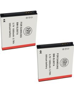 BIG MIKE'S ELECTRONICS BM Premium 2 Pack of SLB-07A Batteries for Samsung PL150 ST45 ST50 ST550 TL220 Digital Cameras