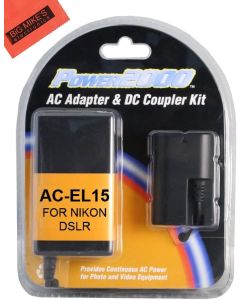 Replacement Nikon Nikon EH5 + EP5B DC Coupler and AC Adapter Kit for Nikon 1 V1, D600, D610, D750, D800, D810, D810A, D7000, D7100, D7200 Digital SLR Camera