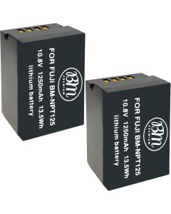 BM Premium 2 Pack of NP-T125 Batteries for Fujifilm GFX 50S, GFX50S, GFX 50R, GFX50R, GFX 100, GFX100 Cameras and Fujifilm VG-GFX1 Battery Grip