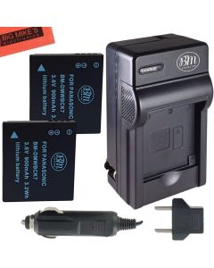Pack of 2 DMW-BCK7 Batteries And Battery Charger for Panasonic Lumix DMC-FH25 DMC-FH27 DMC-FP5 DMC-FP7 DMC-FS16 DMC-FS18 DMC-FS22 DMC-FS35 DMC-FS37 DMC-S1 DMC-S2 DMC-S3 DMC-SZ1 DMC-SZ5 DMC-SZ7 DMC-TS20 DMC-TS25 Digital Camera + More!
