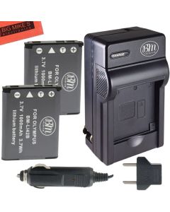 BM Premium 2-Pack Of LI-42B Batteries and Battery Charger for Olympus Stylus 1040, 1050W, 1060, 1070, 1200, 7000, 7010, 7020, 7030, 7040, Tough 3000, TG-310, TG-320, VR310, VR320, VR330 Digital Camera
