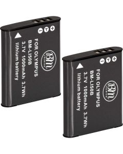 BM Premium 2-Pack of LI-50B Batteries for Olympus SZ-10, SZ-12, SZ-15, SZ-16 His, SZ-20, SZ-30MR, SZ31MR his, TG-610, TG-630 his, TG-810, TG-820, TG-830 his, TG-870, XZ-1, XZ-16 iHS Digital Camera