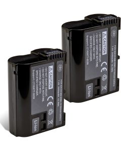 BM Premium 2-Pack of EN-EL15 Batteries for Nikon D850, D7500, 1 V1, D500, D600, D610, D750, D800, D810, D810A, D7000, D7100, D7200 Digital SLR Camera